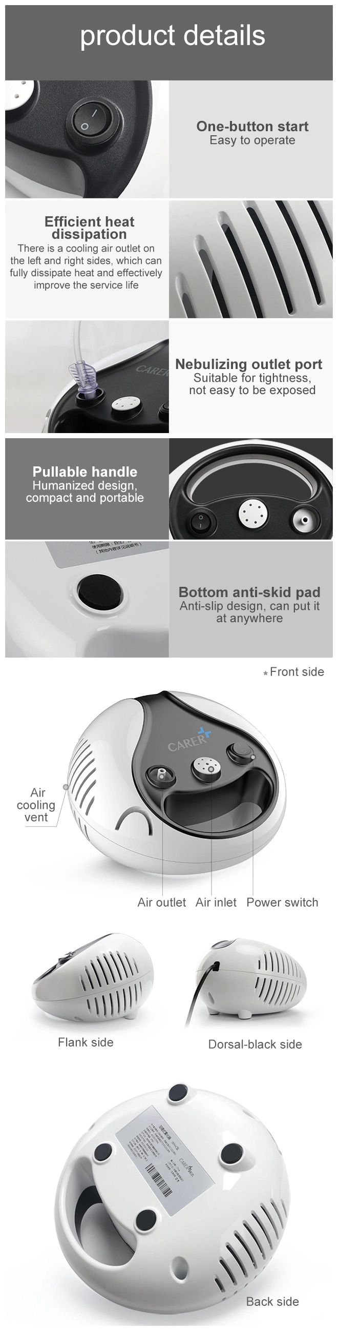 Portable Medical Mesh Ultrasonic Diffuser Compressor Nebulizer Machine Price Mask Inhalasion Nebulizer