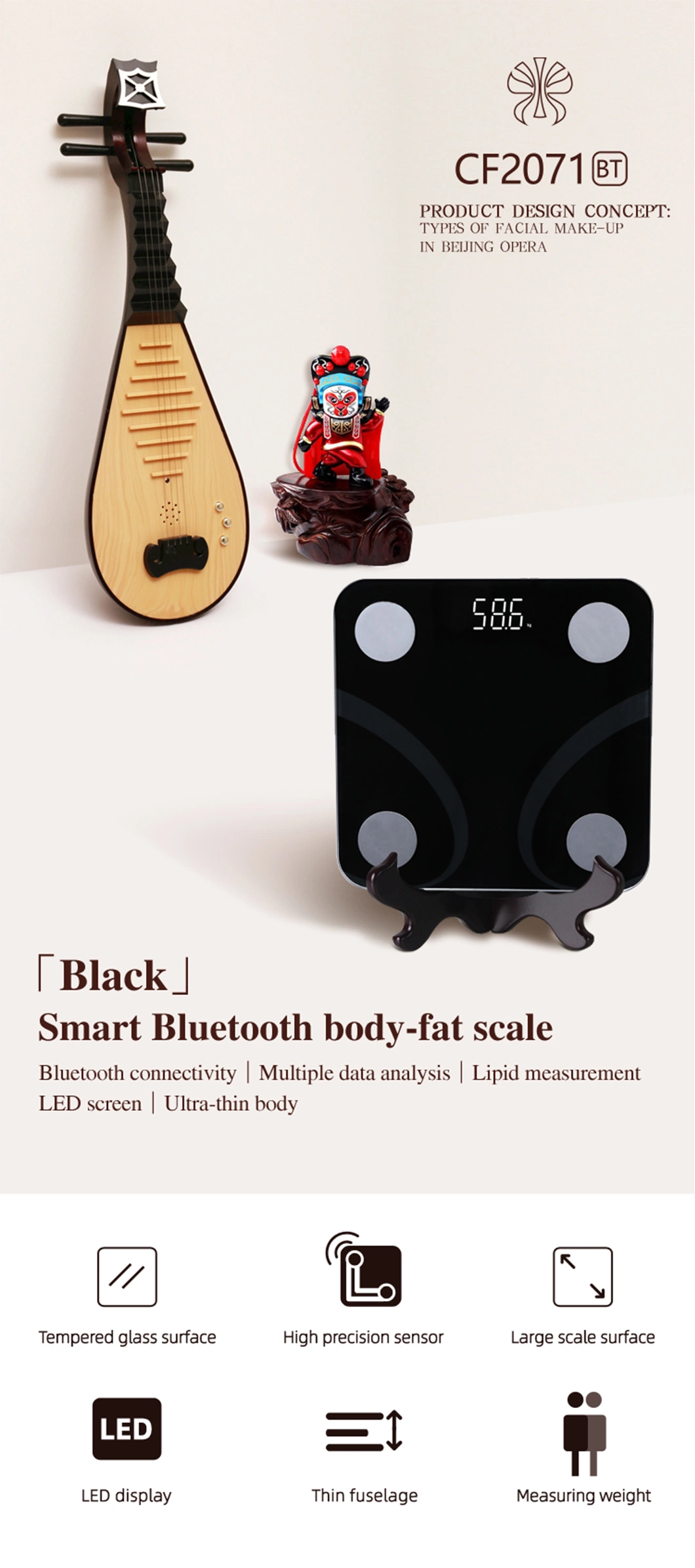 180kg Electronic BMI Scale Bathroom Weighing Digital Body Fat Smart Scales in Stock