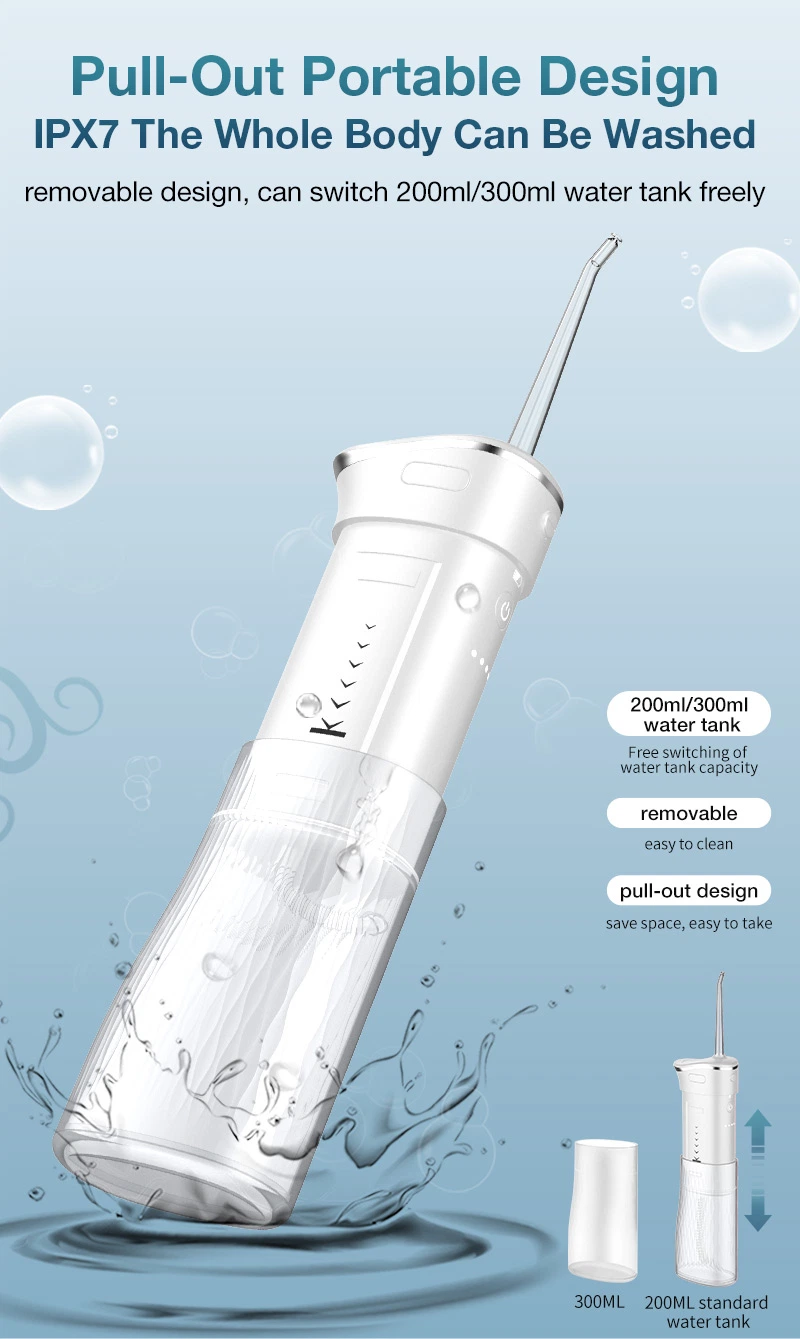 Electronic Oral Irrigator Travel Cordless Waterproof Mini Portable Dental Teeth Whitening Water Flosser