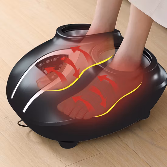 Ningde Crius Electric Shiatsu Roller 4D Leg Calf Air Pressure Far Infrared Heating SPA Bath Foot Massager