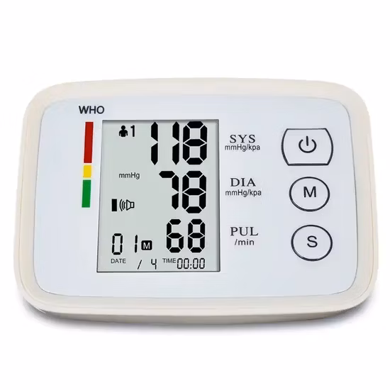 Medical Home Care Automatic Sphygmomanometer Arm Electronic Blood Pressure Monitor with LCD Digital Display and Voice Broadcast